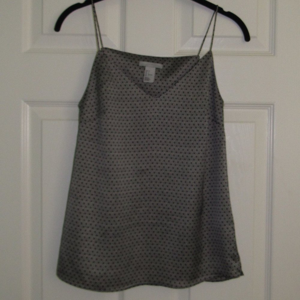 H&M Size 2 Black/Silver Spaghetti Strap Camisole